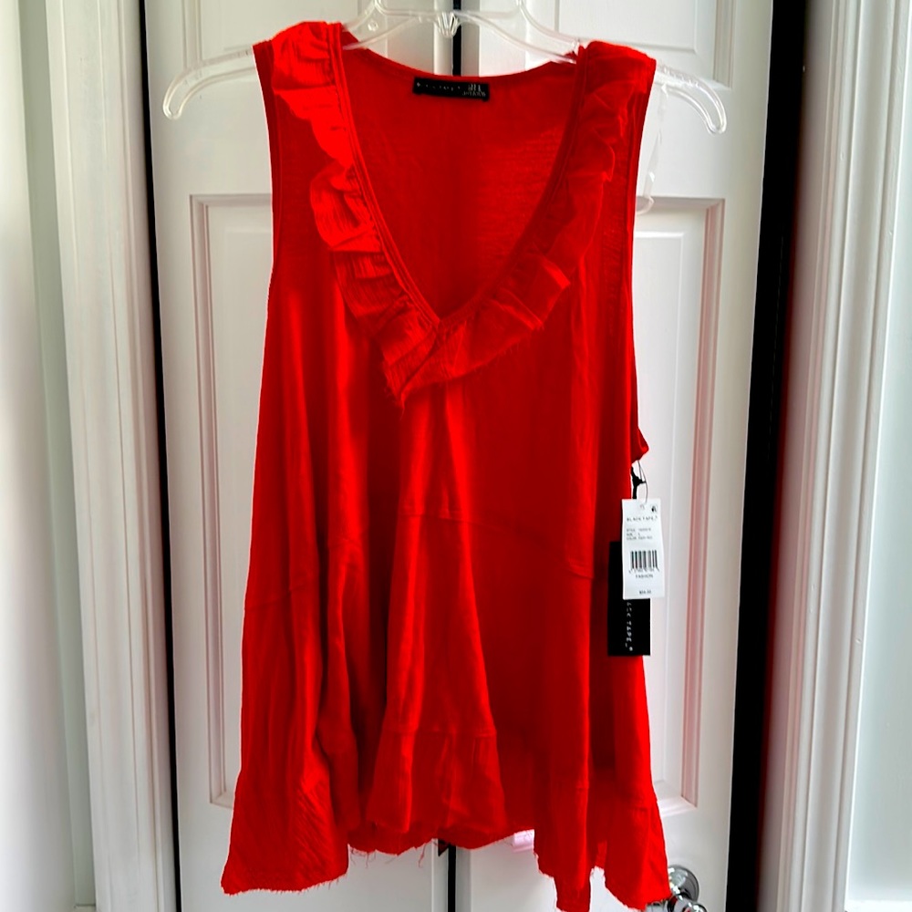 Bright orange summer top size Large